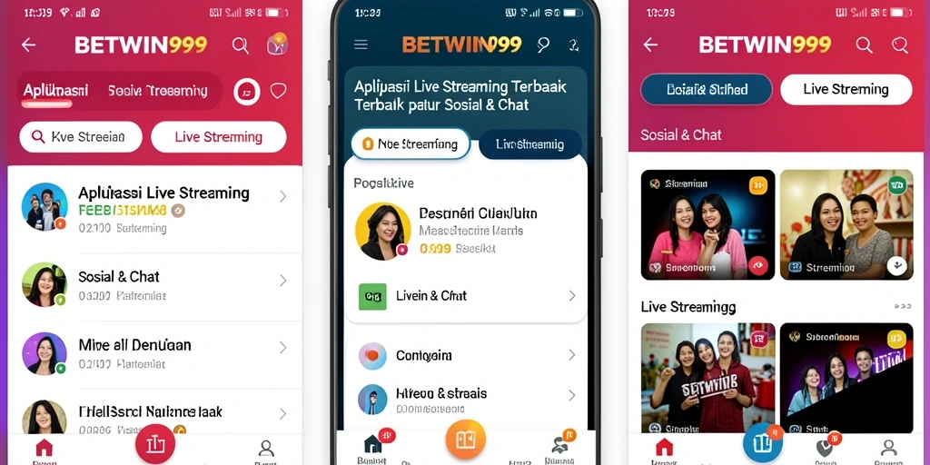 Tampilan antarmuka BETWIN999 yang menarik untuk Live Streaming.