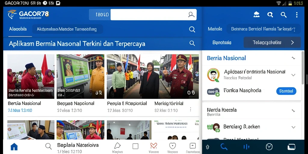 Tampilan antarmuka aplikasi GACOR78 yang informatif dan menarik.