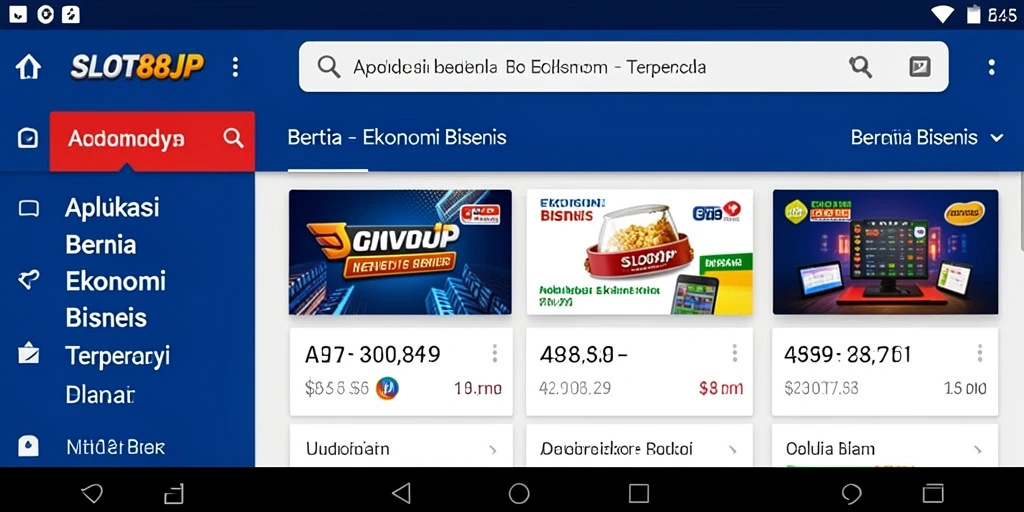 Antarmuka pengguna yang intuitif dan informatif dari SLOT88JP.